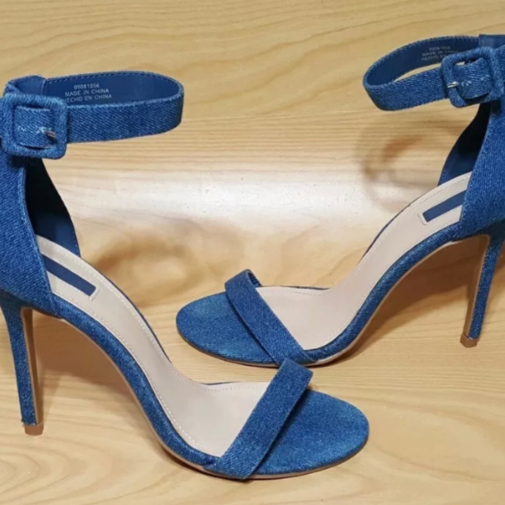 Forever 21 Ankle Strap Denim Womens shoes